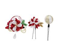 HAPINARY Paquete de 3 para El Pelo para Niñas Hechas a Mano de Color Rojo Brillante para Un Look de Fiesta Elegante