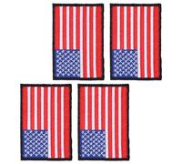 HAPINARY Parche Bordado Bandera de Estados Unidos para Bolsas y Mochilas, Tejido, Diseño Versátil y Paquete de 4 Piezas para Eventos Patrióticos y Ropa de Trabajo