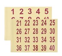 HAPINARY Pegatinas Adhesivas de Números Redondos de Pvc Resistentes al Agua, Color Rojo, 2 Hojas para Marcar Posiciones en Jardín o Macetas