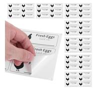 HAPINARY Pegatinas Adhesivas para Cajas de Huevos Frescos de Granja Etiquetas de Fecha Manuscrita, 20 Hojas para Embalaje Seguro en Mercados y Uso Doméstico