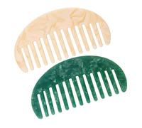 HAPINARY Peine Antiestático de Acetato de Dientes Anchos 2 Piezas para Cabello Rizado y Largo Peine para Hombres y Mujeres para Desenredar y Peinar Color Diverso