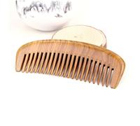 HAPINARY Peine de Sándalo Verde de Madera Natural Antiestático y Desenredante para Masaje Capilar Peine de Barba de Madera de Sándalo Cabello