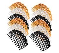 HAPINARY Peine Lateral Retro Clásico Para Mujer y Niñas 12 Piezas 7.5 Cm Plástico Dientes Flexibles Accesorios Cabello Tocado De Niña y Mujer Para Peinados Diarios