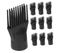 HAPINARY Peine Secador De Pelo 10 Piezas, Boquilla De Peine Larga De Plástico Resistente, Accesorio De Estilismo Ligero Para Uso Casa y Peluquería, Repuesto Práctico Para Secadores