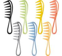 HAPINARY Peines para Cabello Rizado 7 Piezas Tamaño Mediano Color Mixto Púas Anchas para Mujeres Uso Profesional Portátil para Peinar y Desenredar Color Aleatorio