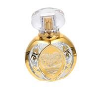 HAPINARY Perfume Miniatura Mujer Botella Recargable de Vidrio Dorado 50ml Pulverizador para Viaje y Uso Ocasión