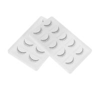 HAPINARY Pestañas Postizas Densas y Cruzadas Cortas para Mujer Paquete 2 Cajas 10 Pares Material Práctico y Natural Ideales para Maquillaje y Realce de Doble Párpado Pestañas de