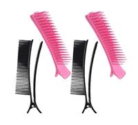 HAPINARY Pinzas Cabello Profesionales de Peluquería 4 Piezas, Plástico Resistente Sujeción Firme para Peinados y Cortes en Salones de Belleza