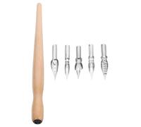 HAPINARY Pluma de Inmersión Vintage con Diseño Irregular y Punta Doblada, Control de Precisión y Líneas Suaves para Lettering y Trabajo Detallado, 1 Set