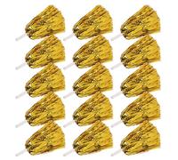 HAPINARY Pompones para Animadoras Dorados Metálicos Mango Corto 24 Unidades 25 Gramos Ideales para Baile y Animación en Eventos Deportivos para Niñas
