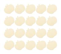 HAPINARY Recortes de Madera Forma de Manzana para Manualidades, Virutas de Madera sin Tratar para Escribir y Teñir, 20 Piezas para Decoración y Bricolaje