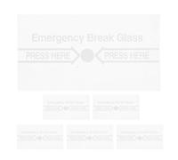 HAPINARY Reemplazo de Vidrio Frangible para Botón de Alarma Manual de Cristal, Cubierta Protectora para Puntos de Llamada en Sistemas de Alarma contra Incendios, Pack de 6