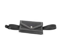 HAPINARY Riñonera Cinturón Estilo Punk para Mujer, Bolso de Cintura de Cuero Negro, Funcional y Elegante para Fiestas y Eventos