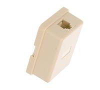 HAPINARY RJ11 6P4C Female Jack Terminal Box 10pcs Surface Mount PC Beige Single Port for Office Telephone Line Installation