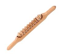 HAPINARY Rodillo De Madera 43 Cm, Palo De Masaje Manual Multifuncional, Varilla De Relajación Para Yoga y Masaje Corporal Completo, Ligero y Portátil Para Aliviar Músculos, Cuello y Hombros