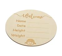 HAPINARY Señal de Llegada de Letrero Redondo de Madera Nombre de Nacimiento Lanterna de Anuncio de Recién Nacido para Hospital Lanterna de Bienvenida de Nacimiento para Anuncio