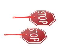 HAPINARY Señales de Stop Portátiles para Aula 2 Unidades de Plástico Compacto Tamaño Pequeño con Asa Ideales para Actividades Interactivas y Gestión del Comportamiento Escolar