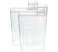 HAPINARY Set de 2 Cubos Transparentes para Almacenar Detergente y Lociones, Diseño Creativo de Plástico, Multiusos y Fácil de Usar Hogar