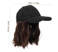 HAPINARY Sombrero Peluca Mujer con Sintéticas Gorra Béisbol Ligera y para Diario y Disfraces Color Marrón Oscuro