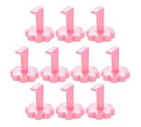 HAPINARY Soporte de Práctica de Manicura 10piezas Expositor de Puntas de Uñas Desmontable Estante para de Uñas Rosa para Personal y Profesional