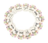 HAPINARY Tarjetas Mensuales de Ñiño de Madera Pintadas 14 Piezas, Accesorio Fotográfico para Recién Nacido, Tarjetas Decorativas Unisex para Registro y Álbum de Crecimiento