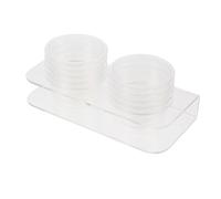 HAPINARY Tazón De Comida Transparente para Reptiles Plato Reutilizable para Tortugas Taza De Agua para Gecko Crestado Comedero De Plástico para Cuenco De Alimentación para Incluidas