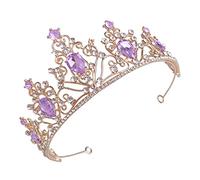 HAPINARY Tiara De Cristal, Coronas, Tiaras De Boda Para Novia, Tiara De Novia, Coronas De Diamantes De Imitación, Tiara Para Novia, De Novia Para Boda, Banquetes, Tocado, De Niña, Tiaras
