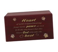 HAPINARY Urna para Mascotas, Ataúd Conmemorativo para Mascotas, Soporte De Madera para Cenizas De Mascotas, Urnas Pequeñas, Urna De Madera Exquisita para Cenizas De Mascotas, Urna