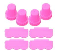 HAPINARY y Estampado Claro y Preciso 4 Juegos de Sellos de Silicona para Manicura Herramientas para Nail Art DIY con Raspadores de Plástico