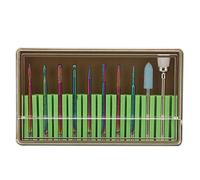 Hapivida 10pcs Electric Nail Drill Bits Kit, Brocas para Uñas de Tungsteno y Cerámica 2.35mm para Pulir y Dar Forma