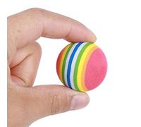 Hapivida 50PCS EVA Golf Foam Ball, Pelotas de Espuma Ligeras para Práctica en Interiores con Rayas Coloridas, para Mascotas y Entretenimiento (Rainbow/6-color Striped Ball)