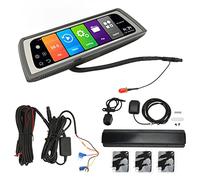 Hapivida 8,6 Pulgadas Espejo Retrovisor Inteligente 4G Cámara Dash Coche DVR, Cámara Dual Delantera y Trasera con Pantalla Táctil GPS FM, Asistencia de Estacionamiento, Visión Noct