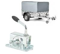 Hapivida Abrazadera de Rueda Jockey, Abrazadera de Metal de Alta Resistencia con Mango, Soporte de Fijación Dividido Chapado En Zinc de 48mm para Remolque de Caravana RV