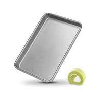 Hapivida Bandeja para Hornear, Bandeja Rectangular de Acero Inoxidable Antiadherente con Calentamiento Uniforme, 3 Tamaños, Herramientas de Cocina para Hornear Galletas y Vegetales Asados