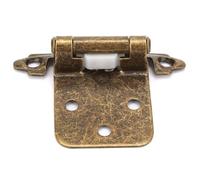 Hapivida Bisagra de Gabinete con Cierre Automático 10 Piezas Americano, Accesorios para Decoración de Hogar, 10Pcs para Muebles de Cocina, Acero (Bronce)