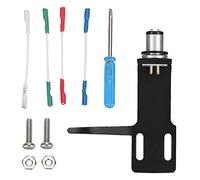 Hapivida Cabeza Fonógrafo Tocadiscos, Cartucho Phono con 4 Cables 2 Pares Tornillos Kit Conexión para Ensamblado Giradiscos y s de Sonido (Negro)