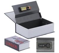 Hapivida Caja de dinero simulada, Mini libro Safe Book Box con bloqueo de contraseña, diseño de diccionario, almacenamiento creativo para hogar, oficina o habitación infantil