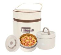 Hapivida Caja Térmica Bentos, Lonchera para Adultos de Acero Inoxidable, contenedor de Comida con Aislamiento Portátil con Bolsa de almuerzo, Apto para Microondas para el Trabajo (2 cajas)
