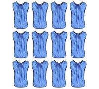 Hapivida Chaleco de Entrenamiento, 12 Piezas Adultos Deportes Pinnies Equipo Práctica Baberos Chalecos Tamaño Nylon Ligero y Transpirable para fútbol Baloncesto Fútbol