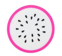 Hapivida Coaster Silicona Redondos Diseño Frutas, Cojines Vasos Silicona Platos Vasos Posavasos Para Agua Bebidas Cafe Caliente, Accesorios Cocina Mat Anti Deslizante Para Mesa Esc (pitahaya)