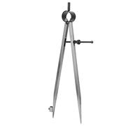 Hapivida Compas dibujo divisor ala, herramienta rotacion artesania trazado lineas, carbon steel con fijador lapiz para metal cuero artesanal (250mm)