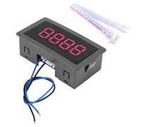 Hapivida Contador Digital LED 4 Dígitos 0-9999 Panel con Cable, Para Automatización y Equipos de Prueba, Azul Verde Rojo (Roja)