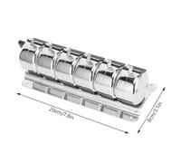 Hapivida Contador Mecánico Manual 4 Dígitos Conjunto, Acero Inoxidable 6 Unidades para Conteo en Terminales y Estadísticas Industriales