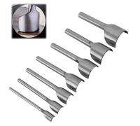 Hapivida Cortador Semirredondo de Cuero, Juego de 7 Herramientas de Acero para Corte Semicircular 10-40mm, Set de Herramientas de Manualidades para Billeteras, Correas, Bandas de Reloj y Bolsos