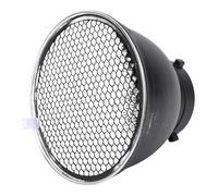 Hapivida Diffusor Reflector Estándar de 7 Pulgadas para Luces de Estudio con Montura Bowens, Efecto de Luz Suave Profesional Interior Plateado Ligero Compatible, Accesorio para Fot