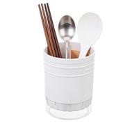 Hapivida Estante de Secado de Utensilios, Palillos Redondos de Plástico, Estante de Drenaje, Soporte para Utensilios, Escurridor de Cubiertos Organizador de Utensilios de Cocina (Blanco)