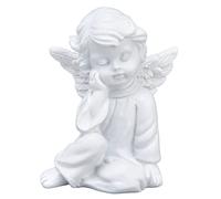 Hapivida Estatuilla de ángel Dormido, Pequeña Escultura de querubín en Resina para decoración de Interiores y Jardines, Colección de ángel guardián, Regalo conmemorativo para hogar, 6x5.5 cm
