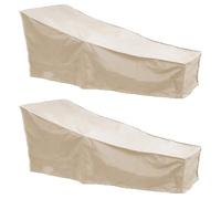 Hapivida Funda para Tumbona de Patio, Resistente al Agua, Resistente A Todo Tipo de Clima, Funda para Muebles de Patio, 82 x 30 x 16 Pulgadas (Beige-2Pcs)