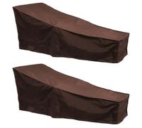 Hapivida Funda para Tumbona de Patio, Resistente al Agua, Resistente A Todo Tipo de Clima, Funda para Muebles de Patio, 82 x 30 x 16 Pulgadas (Café-2Pcs)