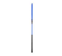 Hapivida Fusta de Equitación en Cuero de Alta Resistencia con Mango Antideslizante de Silicona, 65cm de Longitud Total para Entrenamiento y Competición de Caballos (Azul)